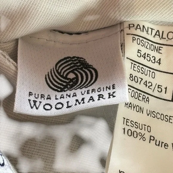 Canali Woolmark Pura Lana Vergine Brown Wool Trouser Pants Sz 34 - Picture 3 of 6